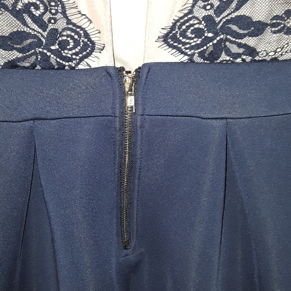 Charlotte Russe Navy long sleeve skater dress - Picture 4 of 5